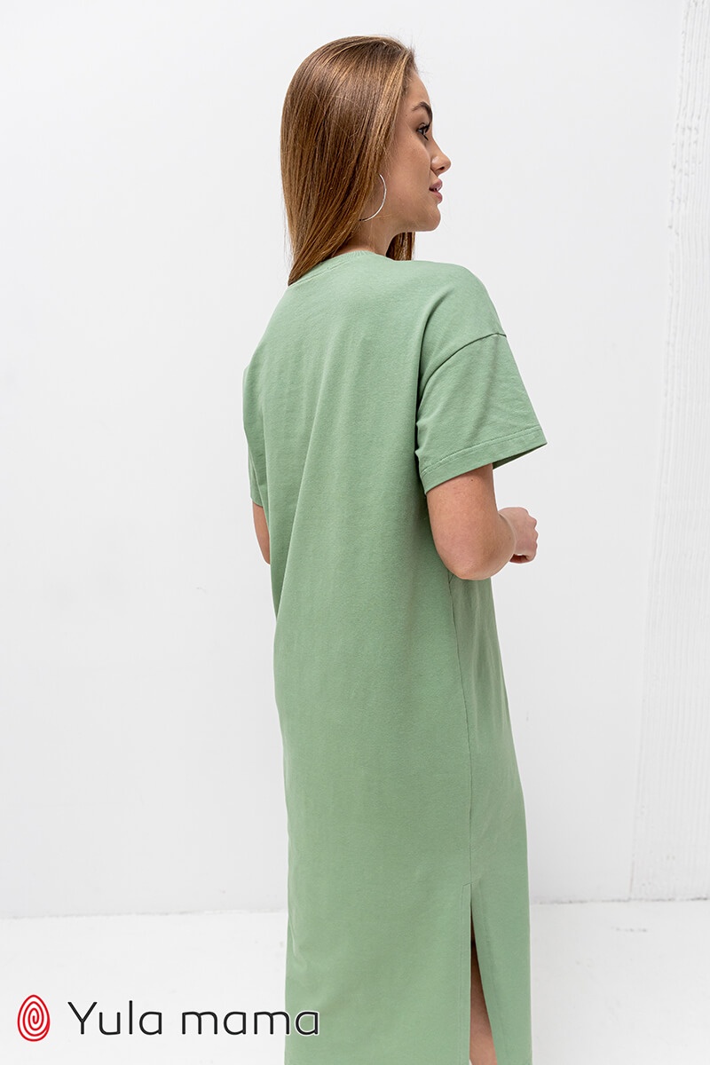 Платье для беременных и кормящих SINDY, зеленый, Юла мама, Зеленый, S