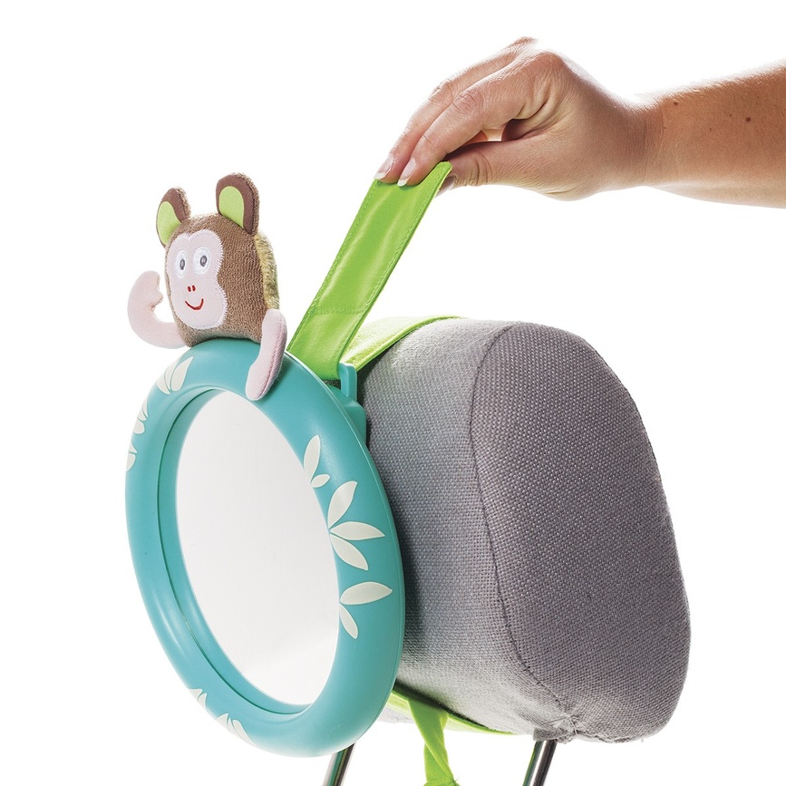 Дуги на коляску и автокресло Обзорное зеркало в автомобиль для родительского контроля за ребенком ТРОПИКИ, Taf Toys
