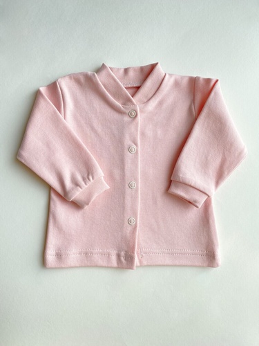 Сорочечка для новонароджених на байці, на кнопках, рожевий, Little Angel, Рожевий, 56