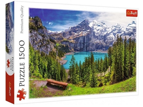 Пазли, мозаїка Пазли - (1500 елм.) - "Озеро Ешинен, Альпи, Швейцарія" ,Trefl
