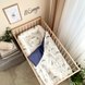 Бортики в ліжечко Захисний бортик-валик з малюнком (Діно), синього кольору, ТМ Маленька соня Фото №3