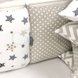 Постелька Комплект детского постельного белья Baby Design Stars в стандартную кроватку, 6 элементов, серо-бежевый, Маленькая Соня Фото №9