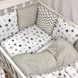 Постелька Комплект детского постельного белья Baby Design Stars в стандартную кроватку, 6 элементов, серо-бежевый, Маленькая Соня Фото №3