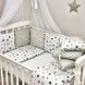 Постелька Комплект детского постельного белья Baby Design Stars в стандартную кроватку, 6 элементов, серо-бежевый, Маленькая Соня Фото №6