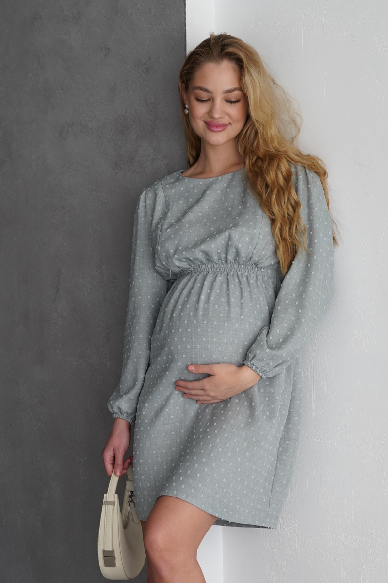 Сукня для вагітних, майбутніх мам, сірий, To be, Сірий, 42