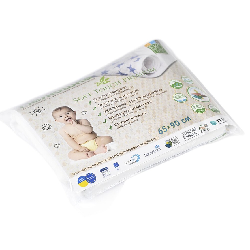 Пелюшки непромокаючі Пелюшка непромокаюча Soft Touch Premium, р.65х90см білий, ЕКО ПУПС