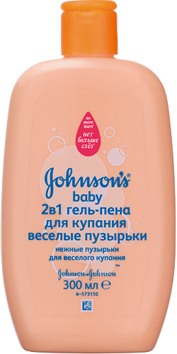 Шампунь для малышей Гель-пена для купания для детей Веселые пузырьки, 300мл, JOHNSON’S Baby