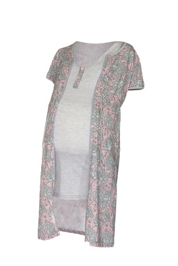 Халати Комплект двійка: нічна сорочка і халат Fashion Patterns Grey, Укртрікотаж