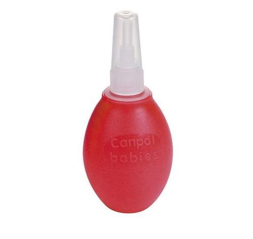 Аптечка Аспиратор для носа с двумя насадками красный, Canpol babies