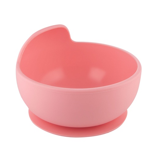Посуда для детей Силиконовая миска на присоске 300 мл розовая, Canpol babies