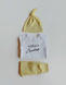 Чепчики, шапочки для новонародженних Шапочка вузлик інтерлок, світло-жовтий, Little Angel Фото №2