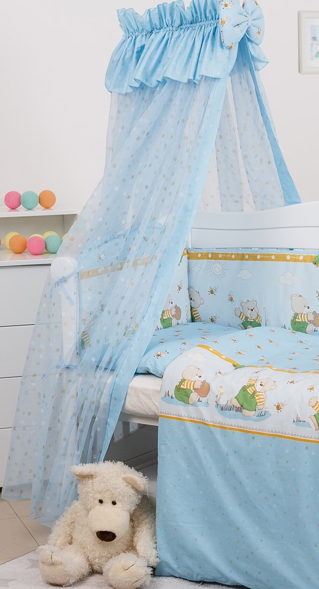 Аксесуари Балдахин для детской кроватки Сomfort Медуны C-111, голубой, ТМ Твинс