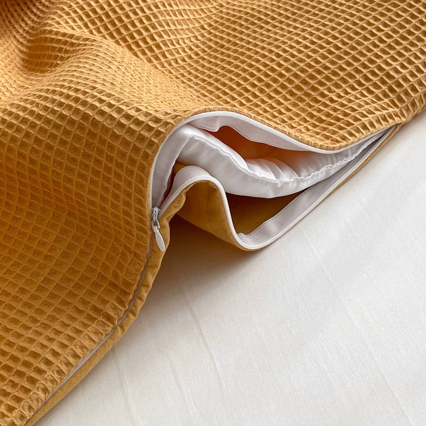 Одеяла и пледы Плед-конверт с одеялом вафля+жатка, горчица, Маленькая Соня