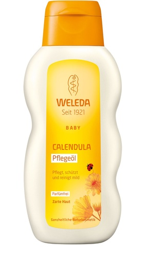 Органическая косметика для малыша Календула масло для младенцев, 200 мл, Weleda