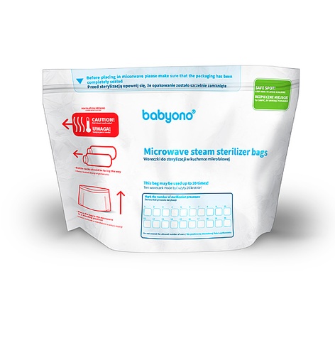 Молокоотсосы и аксессуары Пакеты для стерилизации в микроволновке (5 шт),BabyOno