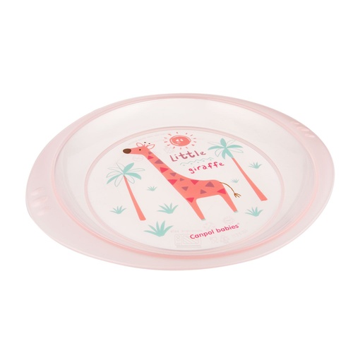 Посуд для дітей Тарілка пластикова Сови, рожева, 270 мл, Canpol babies