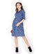 Платья на каждый день Платье для беременных и кормящих мам На крильях, бабочки, синее, Nowa Ty Фото №1