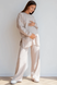Штаны Трикотажный костюм: джемпер и штаны палаццо для беременных, 4420153-4, Бежевый, To be Фото №1