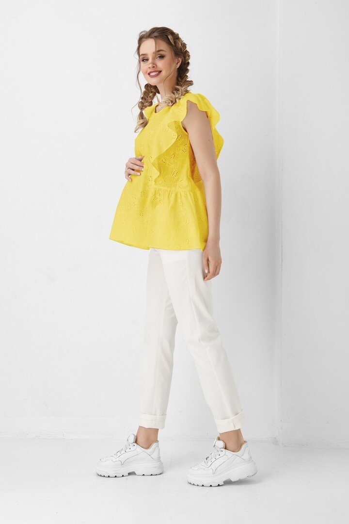 Блузи, сорочки Блуза для вагітних і годуючих мам жовта, ТМ Dianora