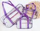 Удобные прозрачные сумки в роддом, фиолетовые