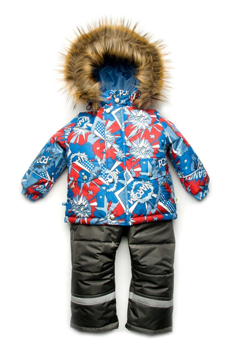 Дитячі зимові комплекти та костюми Зимний детский костюм из мембранной ткани для мальчика, Модный карапуз
