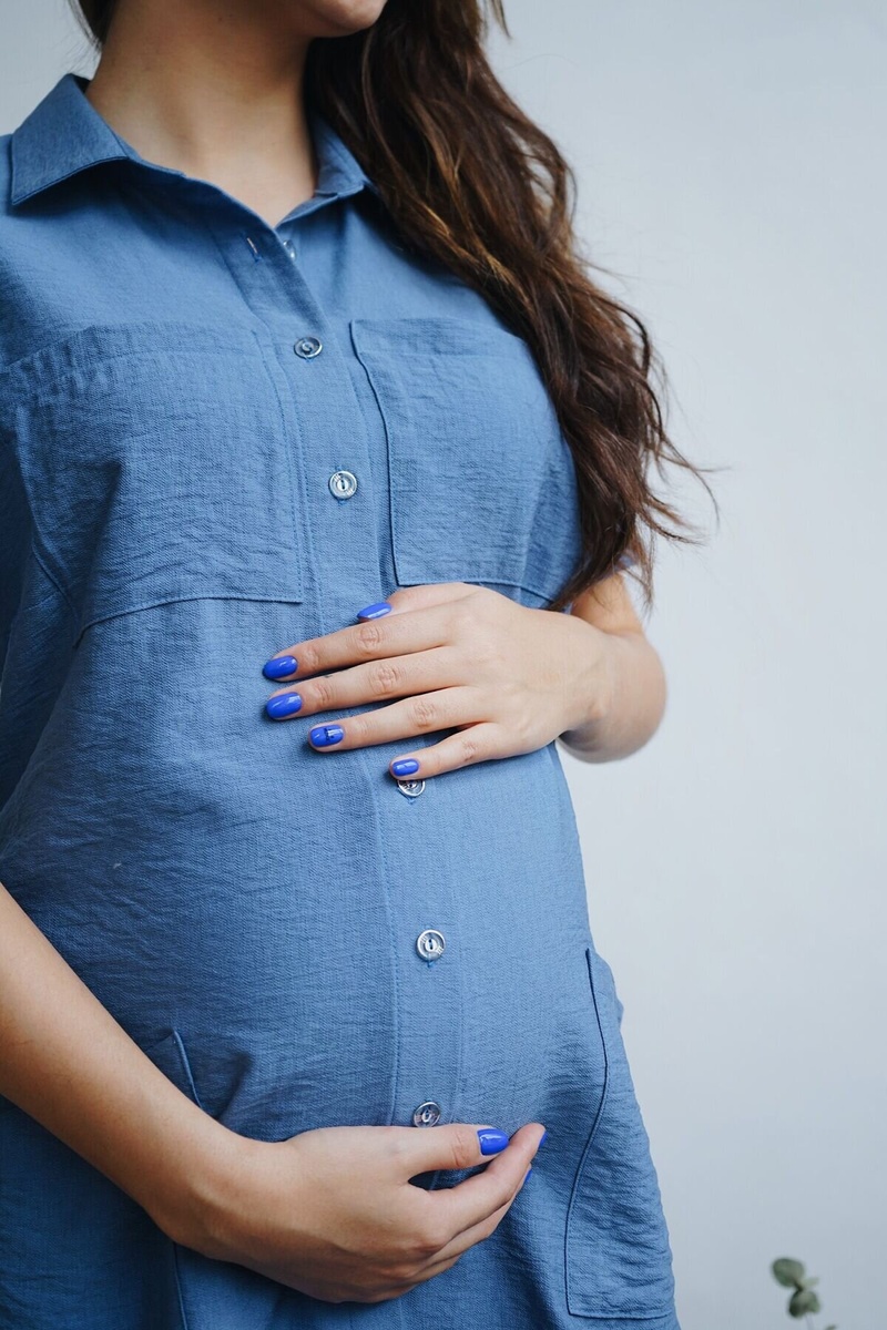 Сукня для вагітних і годуючих мам 4248710 денім, To be, Блакитний, 42