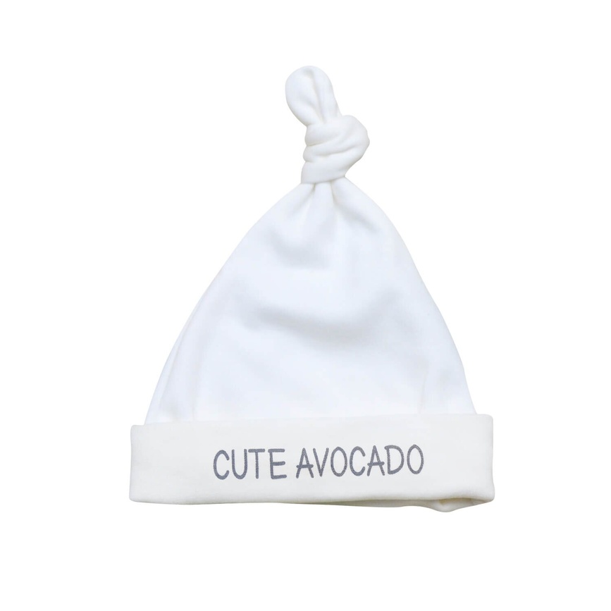 Чепчики, шапочки для новонародженних Шапочка для новонароджених Cute Avocado, молочний, Minikin