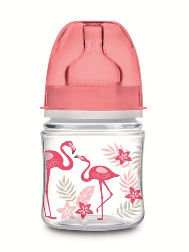 Бутылочки Бутылка с широким отверстием антиколиковая PP - Jungle EasyStart, коралловая, 120 мл, Canpol babies