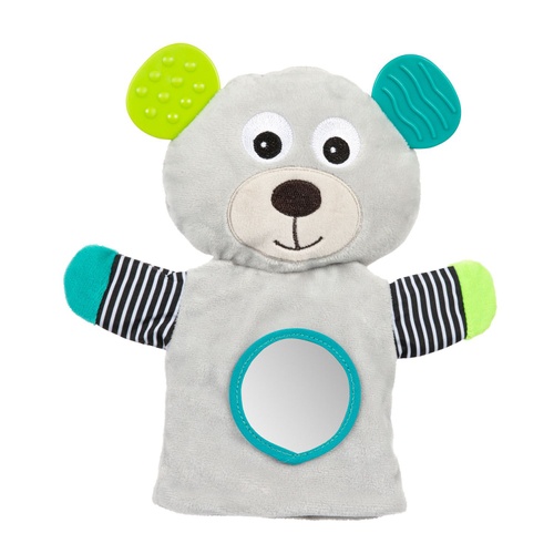 Прорізувачі Іграшка-рукавичка м'яка з прорізувачем BEARS - сіра, Canpol babies