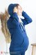 Свитшоты, худи Свитшот-худи с капюшоном для беременных и кормящих мам JILL WARM, синий, Юла мама Фото №4
