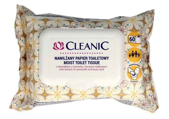 Важливі дрібниці Туалетний папір вологий 60 шт, CLEANIC