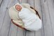 Пелюшки-кокони Євро пелюшка на липучках + шапочка, Капітоне, молочна, MagBaby Фото №2
