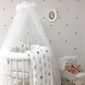 Постелька Комплект детского постельного белья Shine Алиса в круглую кроватку, 6 элементов, белый, Маленькая Соня Фото №1