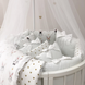 Постелька Комплект детского постельного белья Shine Алиса в круглую кроватку, 6 элементов, белый, Маленькая Соня Фото №5