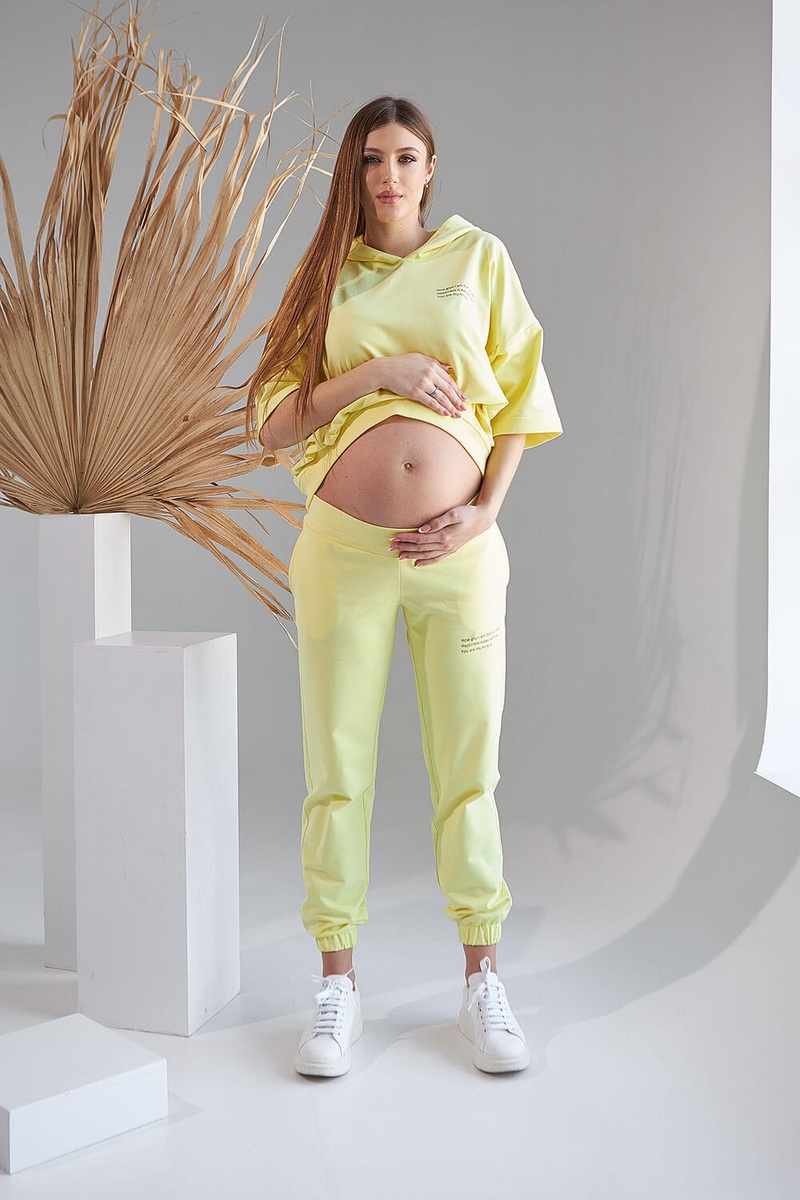 Спортивные костюмы Костюм спортивный для беременных и кормящих мам, лимонный, ТМ Dianora