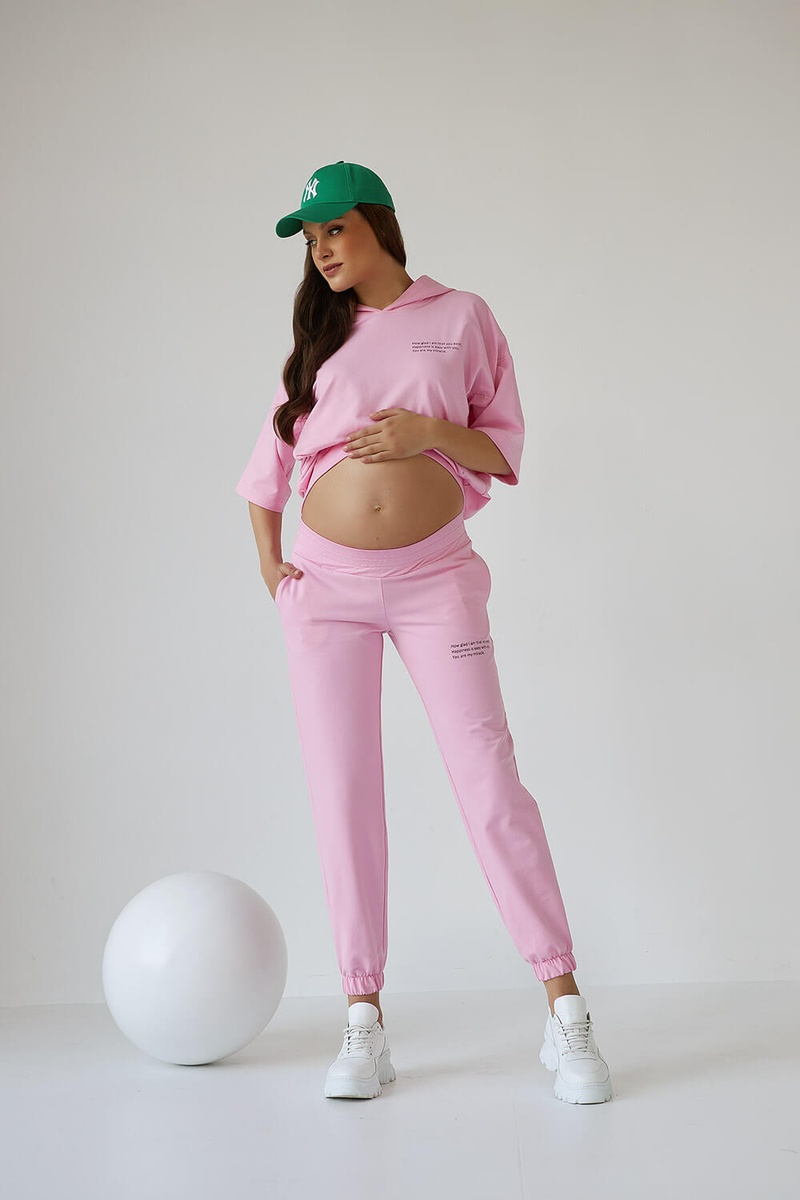 Штани Штани спортивні для вагітних 2163 1536, рожевий, ТМ Dianora