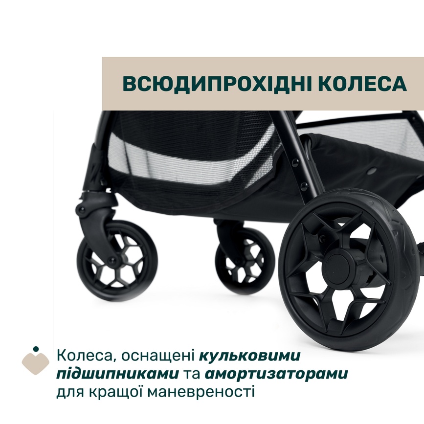 Прогулочная коляска Chicco Glee, черный, Черный