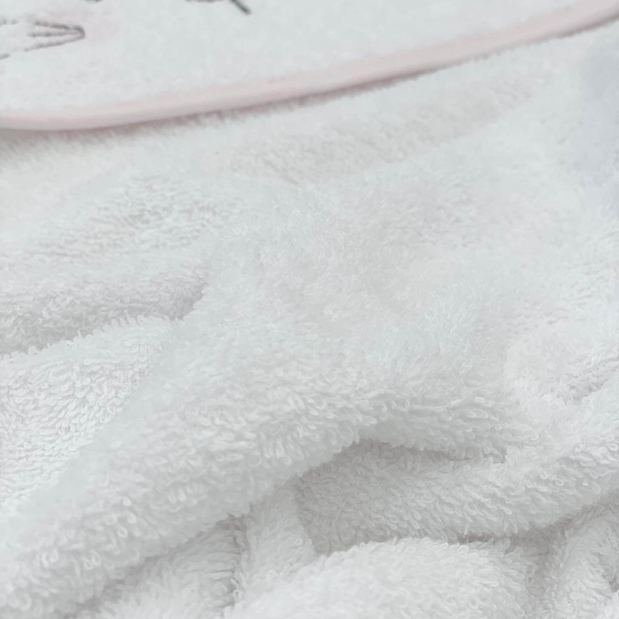 Полотенца Полотенце-уголок Зайчик белый, 80*100 см, Маленькая Соня