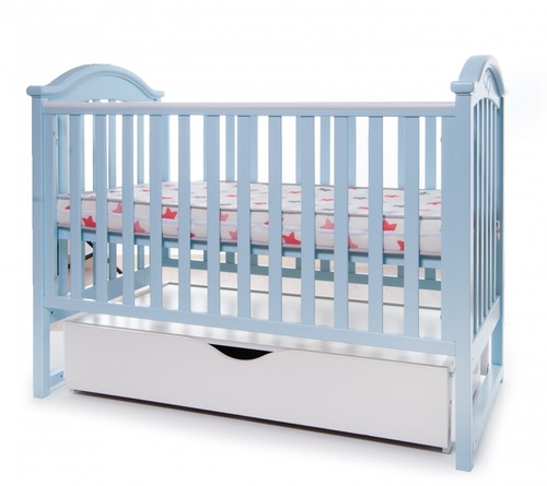 Кроватки Детская кровать с ящиком iLove L100-L-04, голубой, Twins