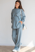 Штаны Трикотажный костюм: джемпер и штаны палаццо для беременных, 4420153-4, бирюзовый, To be Фото №4