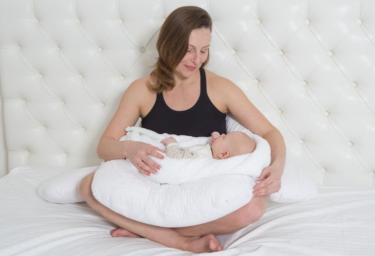 Подушки для беременных и кормящих мам Подушка Universal для беременных и кормления, U-образная Пазл свело-голубой, Лежебока