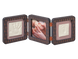 Бебі Арт - пам'ятні подарунки Рамочка Потрійна з відбитком ручки ніжки малюка Мідно-темно-сіра, Baby art Фото №2