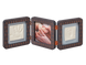 Бебі Арт - пам'ятні подарунки Рамочка Потрійна з відбитком ручки ніжки малюка Мідно-темно-сіра, Baby art Фото №3