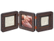 Бебі Арт - пам'ятні подарунки Рамочка Потрійна з відбитком ручки ніжки малюка Мідно-темно-сіра, Baby art Фото №1