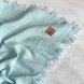Одеяла и пледы Плед Муслин Жатка с бахромой мята, Маленькая Соня Фото №2