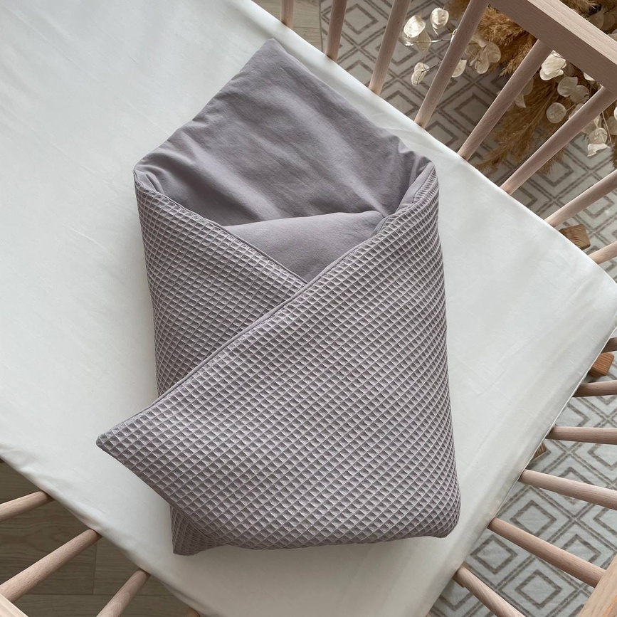 Одеяла и пледы Плед-конверт с одеялом вафля+жатка, серый, Маленькая Соня