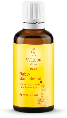 Органическая косметика для малыша Массажное масло от вздутия животика у младенцев, 50 мл, Weleda