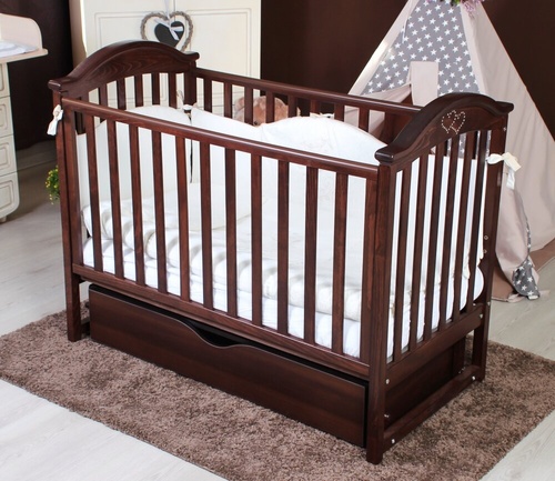 Ліжечка Дитяче ліжко з шухлядою iLove L100-L-04 Горіх, коричневий, Twins