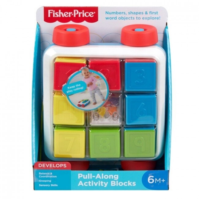 Каталки, штовхачі Іграшка-каталка Яскраві кубики, Fisher-Price