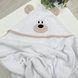 Полотенца Полотенце-уголок Тедди белый, 80*100 см, Маленькая Соня Фото №1